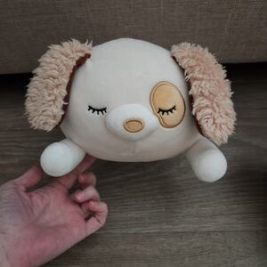 Squishmallows Cream and Brown Puppy Stuffed Animal